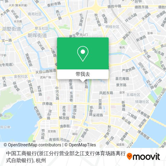 中国工商银行(浙江分行营业部之江支行体育场路离行式自助银行)地图