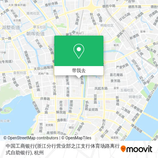 中国工商银行(浙江分行营业部之江支行体育场路离行式自助银行)地图