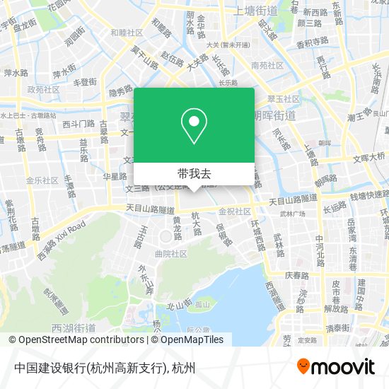 中国建设银行(杭州高新支行)地图
