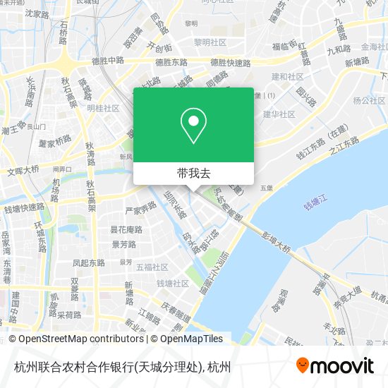杭州联合农村合作银行(天城分理处)地图