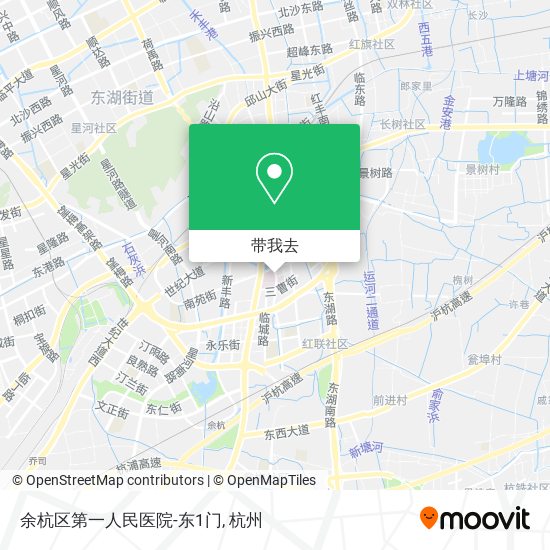余杭区第一人民医院-东1门地图
