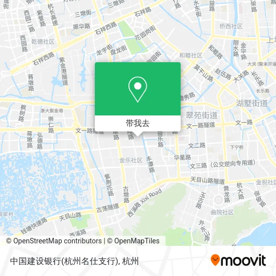中国建设银行(杭州名仕支行)地图