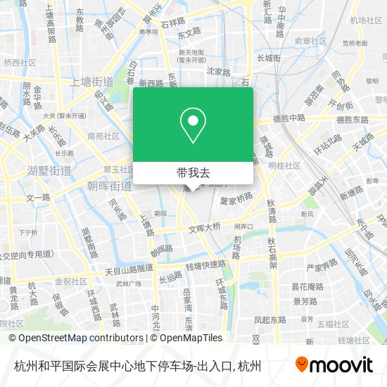 杭州和平国际会展中心地下停车场-出入口地图