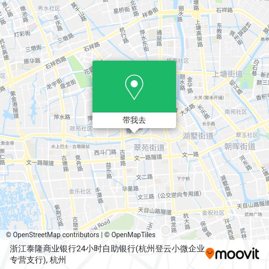 浙江泰隆商业银行24小时自助银行(杭州登云小微企业专营支行)地图