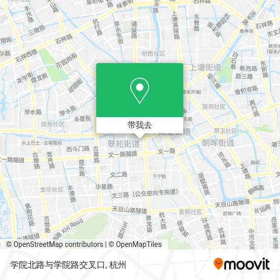 学院北路与学院路交叉口地图