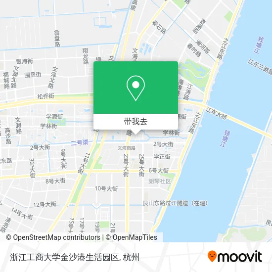 浙江工商大学金沙港生活园区地图