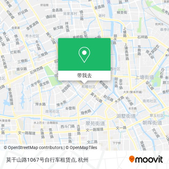 莫干山路1067号自行车租赁点地图