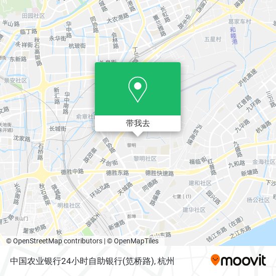 中国农业银行24小时自助银行(笕桥路)地图