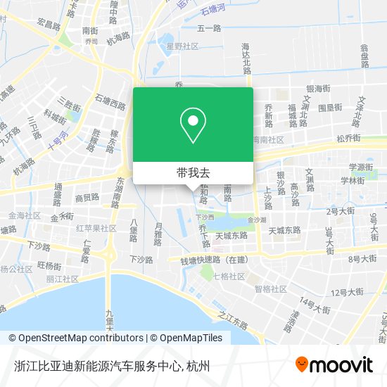 浙江比亚迪新能源汽车服务中心地图