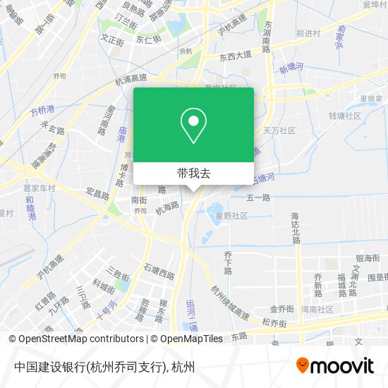 中国建设银行(杭州乔司支行)地图