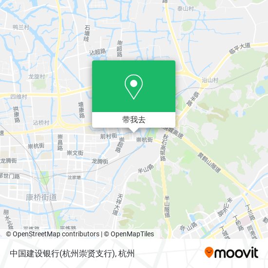 中国建设银行(杭州崇贤支行)地图