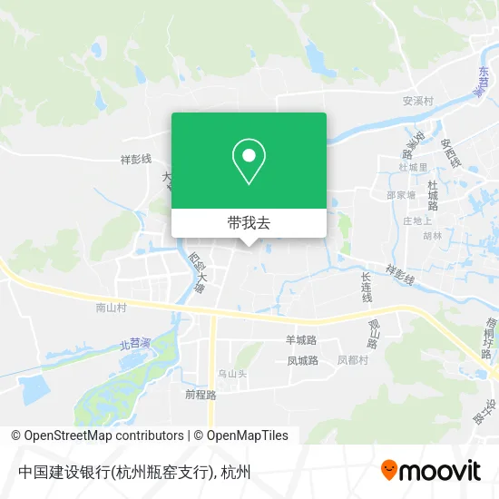中国建设银行(杭州瓶窑支行)地图