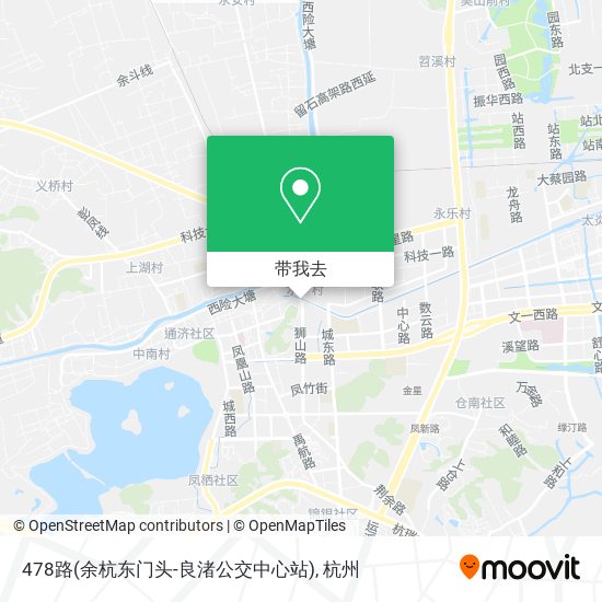 478路(余杭东门头-良渚公交中心站)地图