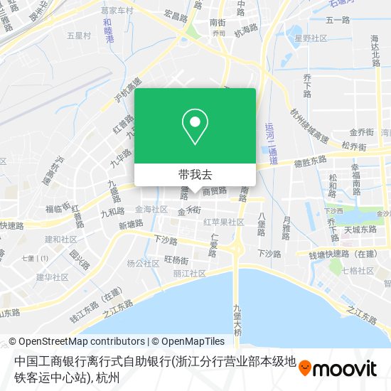 中国工商银行离行式自助银行(浙江分行营业部本级地铁客运中心站)地图