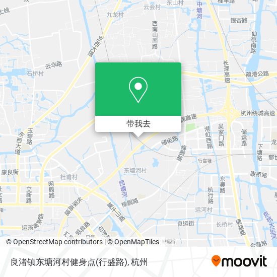 良渚镇东塘河村健身点(行盛路)地图