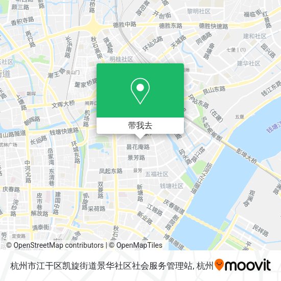杭州市江干区凯旋街道景华社区社会服务管理站地图