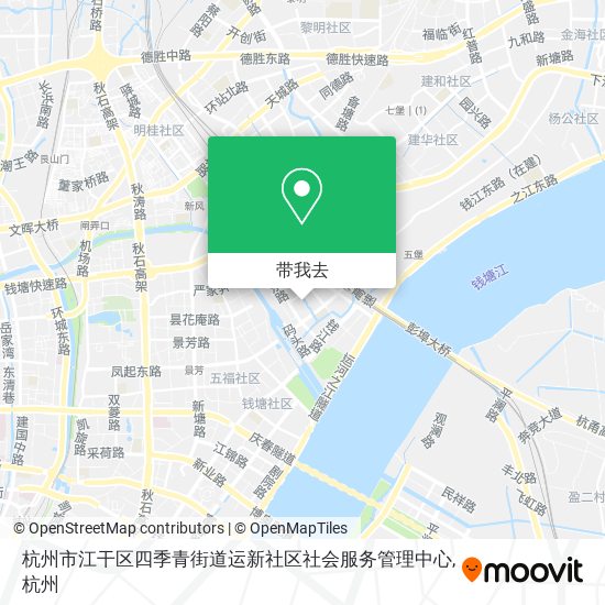 杭州市江干区四季青街道运新社区社会服务管理中心地图