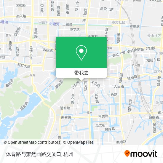 体育路与萧然西路交叉口地图