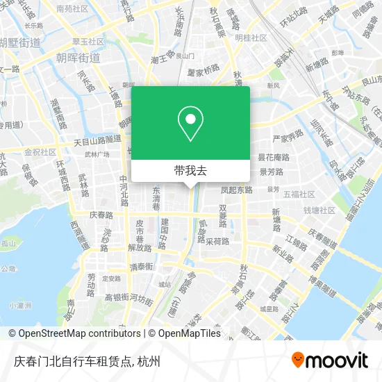 庆春门北自行车租赁点地图