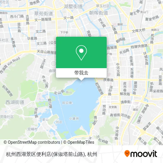 杭州西湖景区便利店(保俶塔前山路)地图