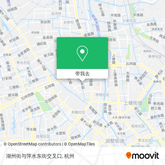 湖州街与萍水东街交叉口地图
