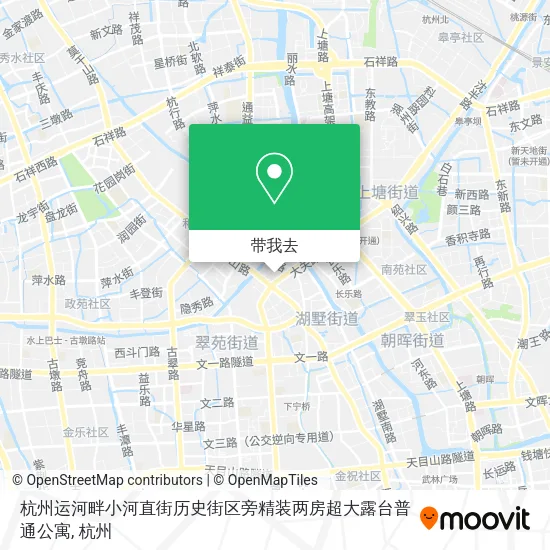 杭州运河畔小河直街历史街区旁精装两房超大露台普通公寓地图