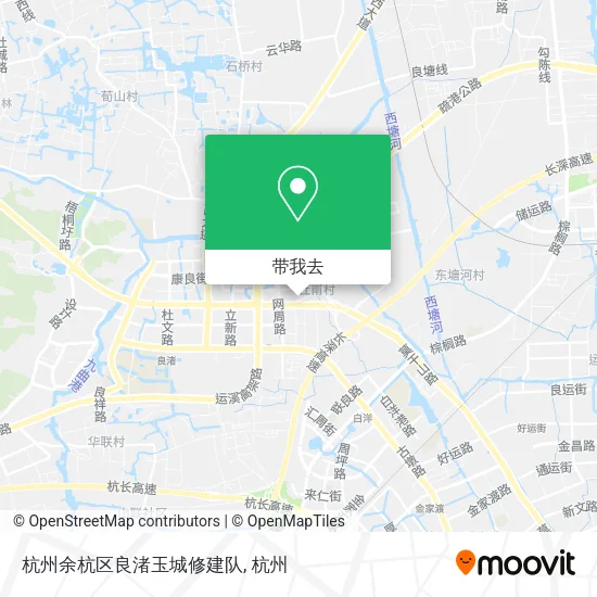 杭州余杭区良渚玉城修建队地图