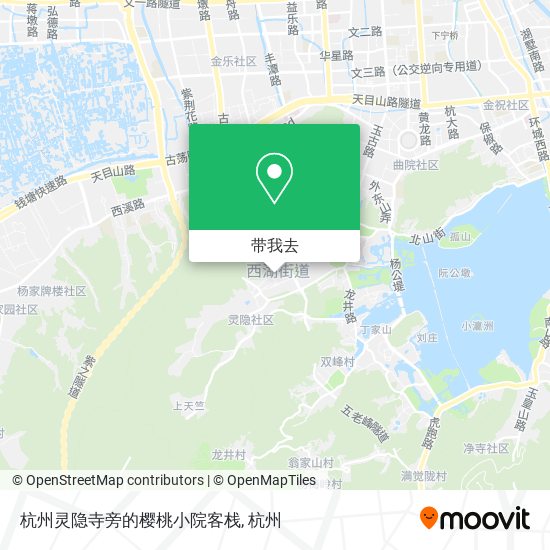 杭州灵隐寺旁的樱桃小院客栈地图
