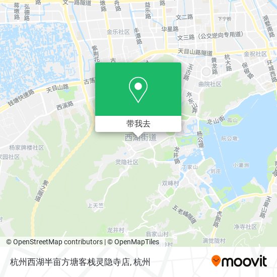 杭州西湖半亩方塘客栈灵隐寺店地图