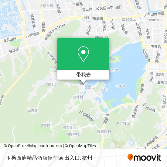 玉榕西庐精品酒店停车场-出入口地图