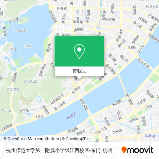杭州师范大学第一附属小学钱江西校区-东门地图