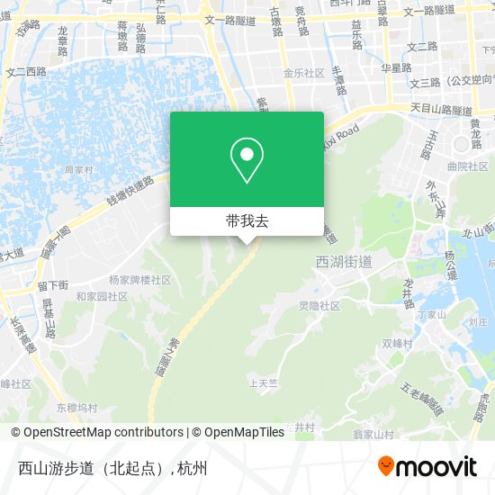 西山游步道（北起点）地图