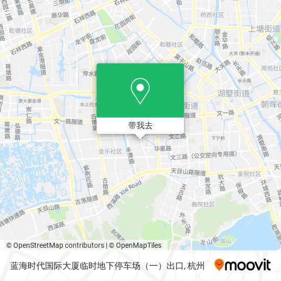 蓝海时代国际大厦临时地下停车场（一）出口地图