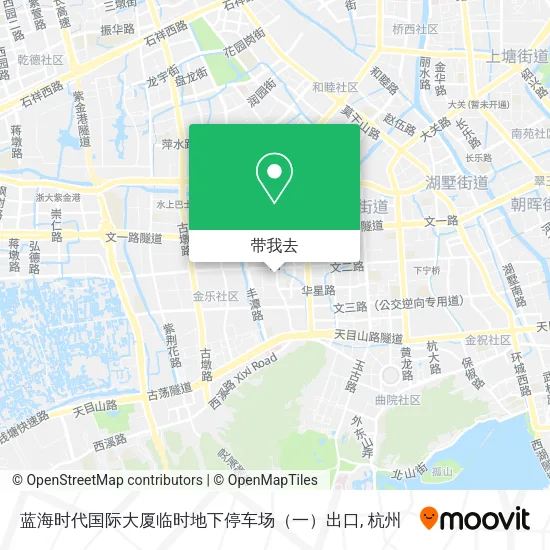 蓝海时代国际大厦临时地下停车场（一）出口地图