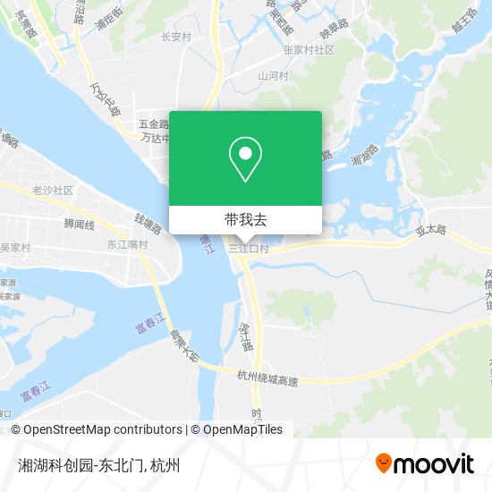 湘湖科创园-东北门地图
