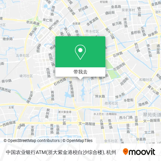 中国农业银行ATM(浙大紫金港校白沙综合楼)地图