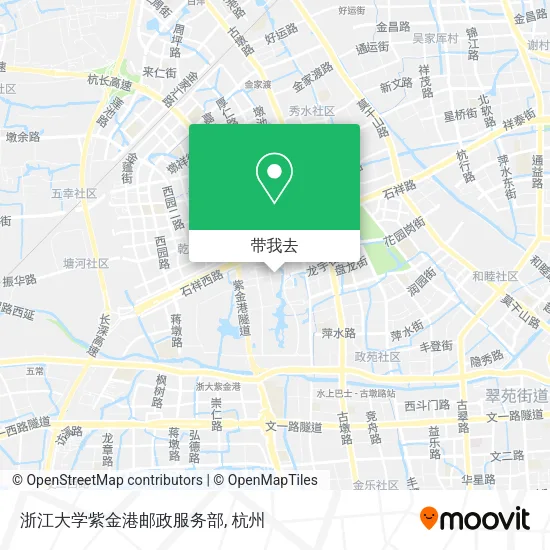 浙江大学紫金港邮政服务部地图