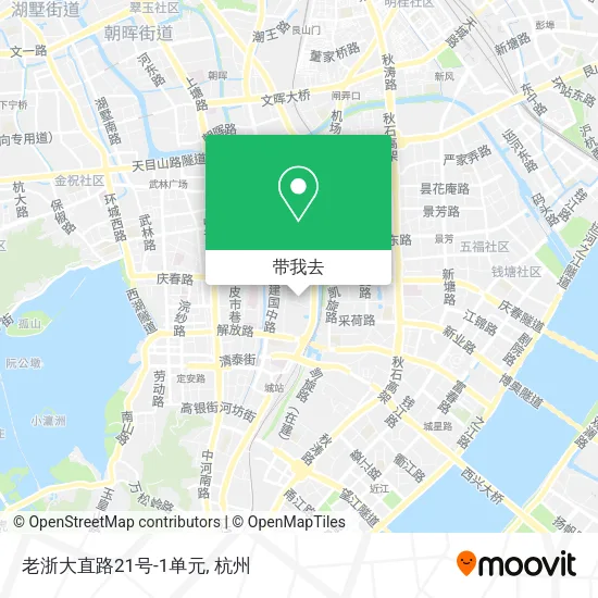 老浙大直路21号-1单元地图
