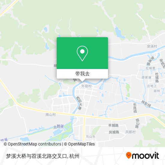 梦溪大桥与苕溪北路交叉口地图