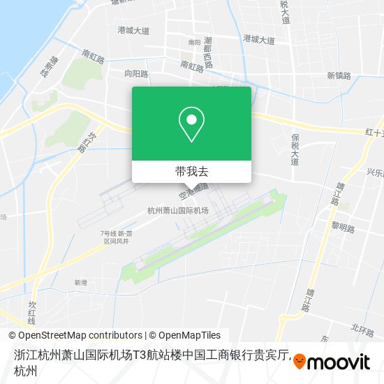 浙江杭州萧山国际机场T3航站楼中国工商银行贵宾厅地图