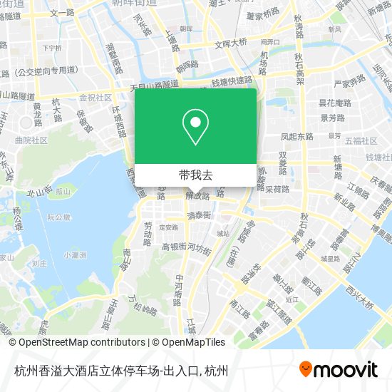 杭州香溢大酒店立体停车场-出入口地图