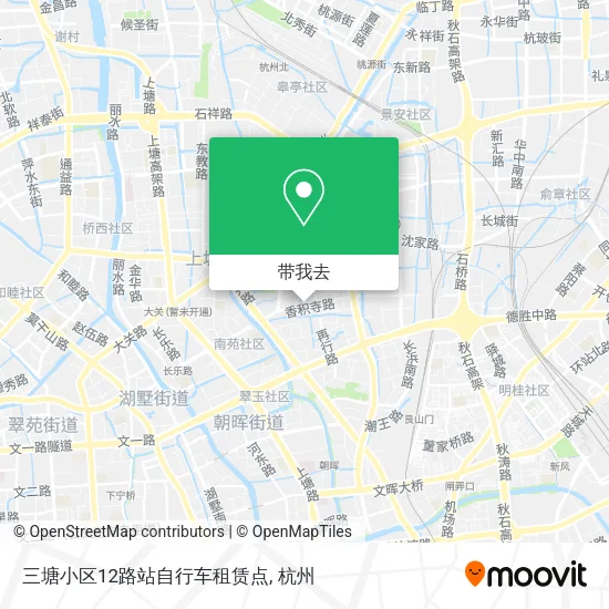 三塘小区12路站自行车租赁点地图