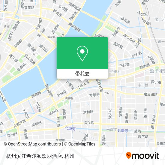 杭州滨江希尔顿欢朋酒店地图