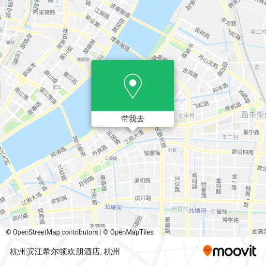 杭州滨江希尔顿欢朋酒店地图