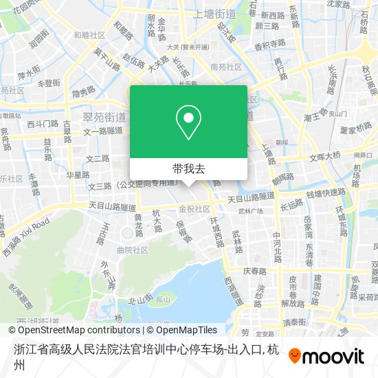 浙江省高级人民法院法官培训中心停车场-出入口地图