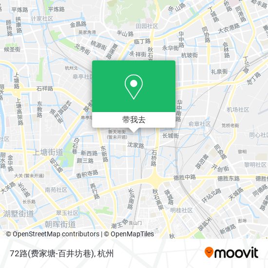 72路(费家塘-百井坊巷)地图