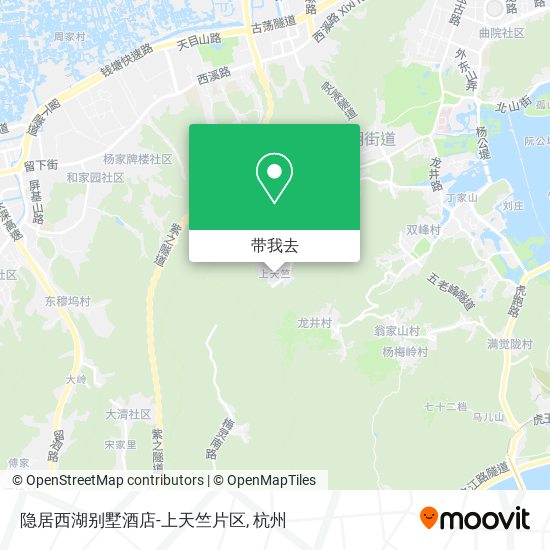 隐居西湖别墅酒店-上天竺片区地图