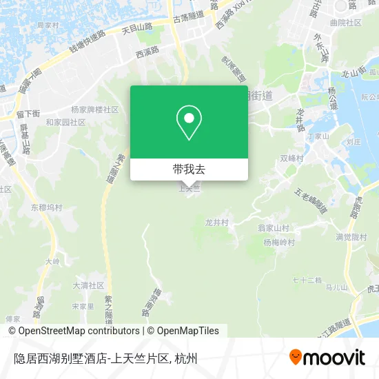 隐居西湖别墅酒店-上天竺片区地图