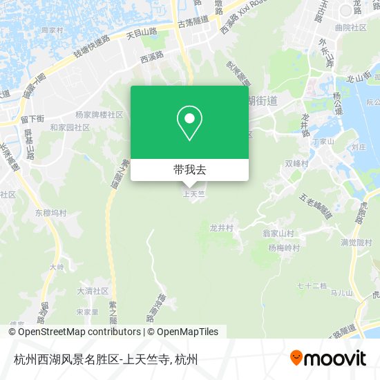 杭州西湖风景名胜区-上天竺寺地图
