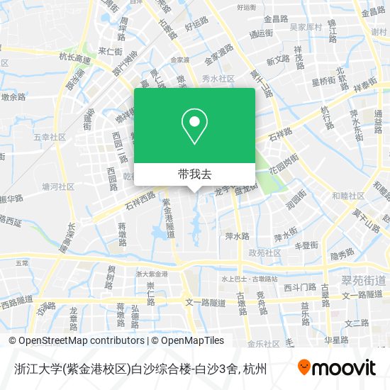 浙江大学(紫金港校区)白沙综合楼-白沙3舍地图